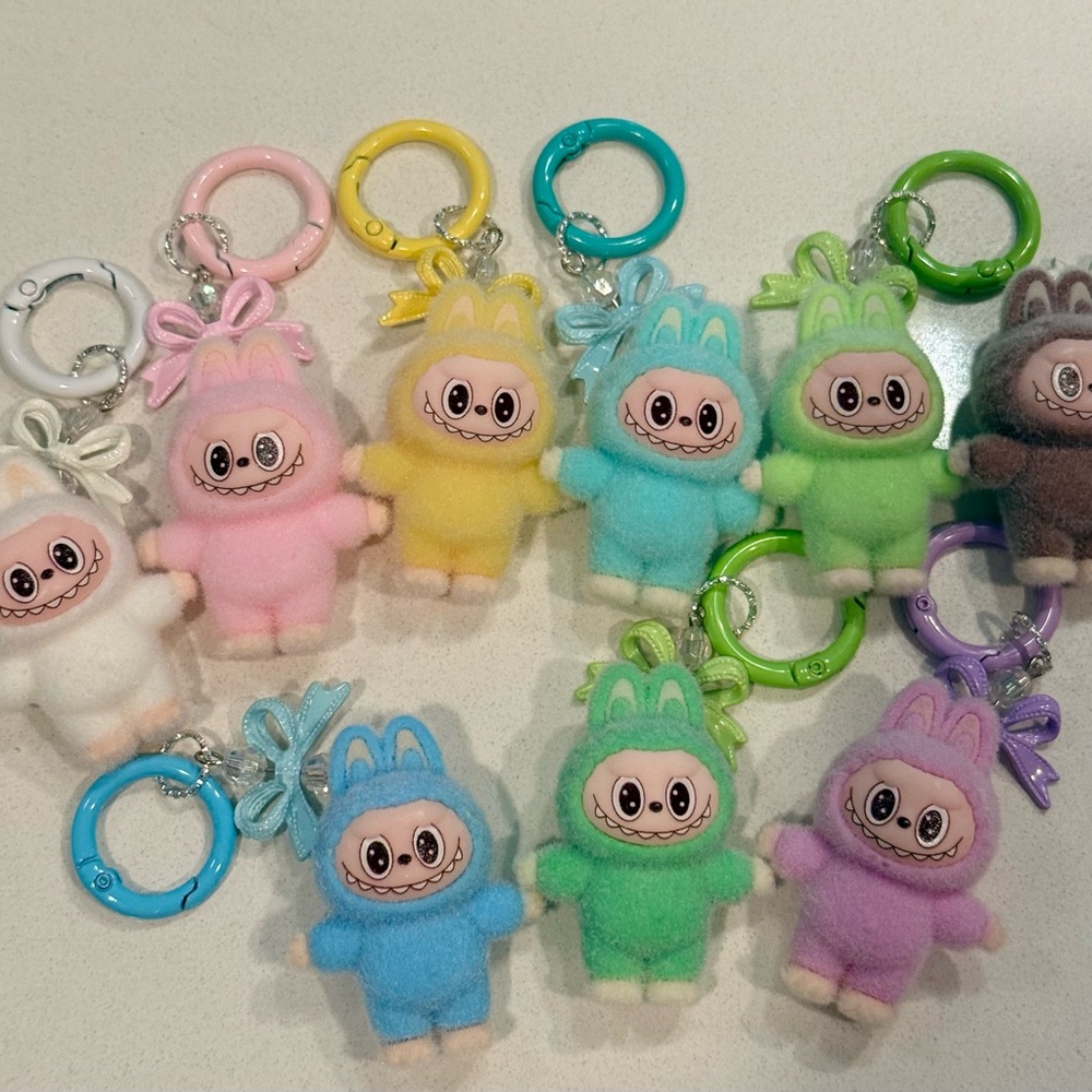 Labubu Colorful Keychain Set - Picture 2 of 6